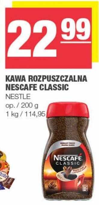 Spar KAWA ROZPUSZCZALNA NESCAFE CLASSIC NESTLE 200g oferta