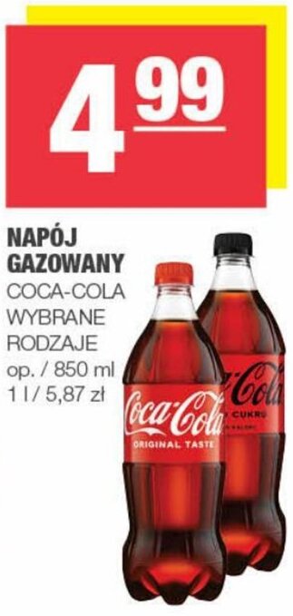 Spar NAPÓJ GAZOWANY COCA-COLA 850ml oferta