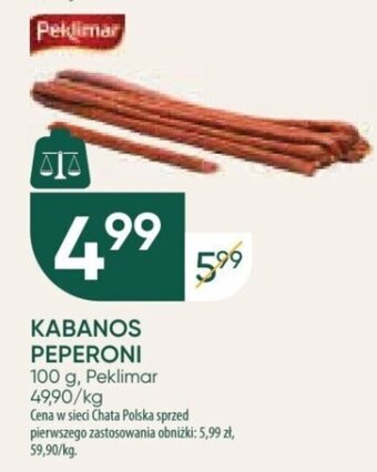 Chata Polska KABANOS PEPERONI Peklimar 100 g oferta