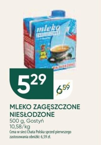 Chata Polska MLEKO ZAGĘSZCZONE NIESŁODZONE 500 g oferta