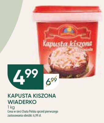 Chata Polska KAPUSTA KISZONA WIADERKO 1 kg oferta