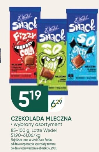 Chata Polska CZEKOLADA MLECZNA Lotte Wedel 85-100 g oferta