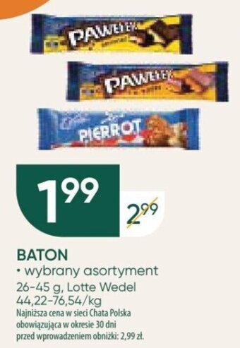 Chata Polska BATON Lotte Wedel 26-45 g oferta