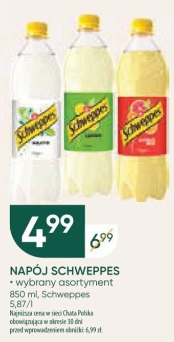 Chata Polska NAPÓJ SCHWEPPES 850 ml oferta