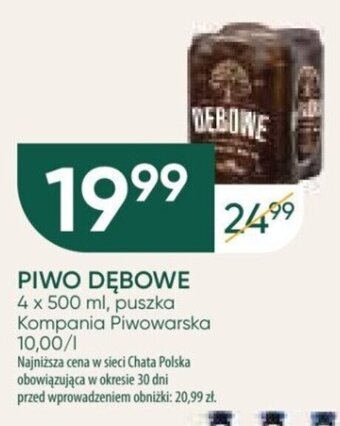 Chata Polska PIWO DĘBOWE 4 x 500 ml oferta