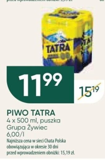 Chata Polska PIWO TATRA 4 x 500 ml oferta
