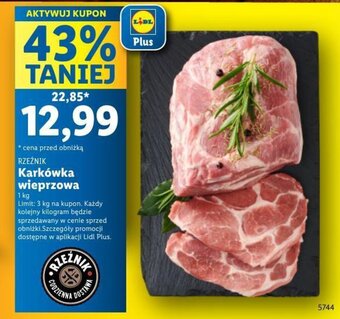 Lidl RZEŹNIK Karkówka wieprzowa 1 kg oferta