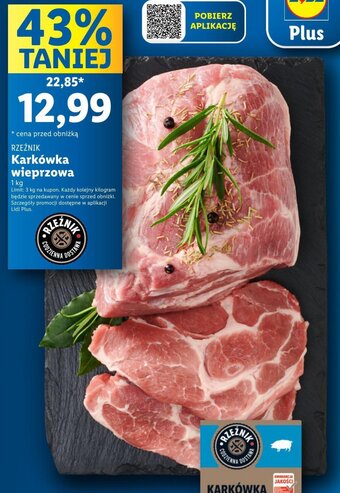 Lidl RZEŹNIK Karkówka wieprzowa 1 kg oferta