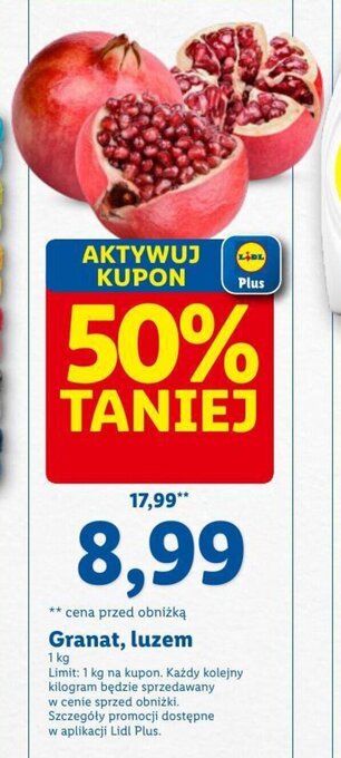 Lidl Granat, luzem 1 kg oferta