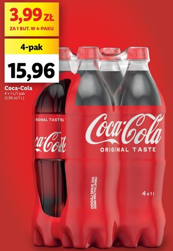 Lidl Coca-Cola 4 x 1 l oferta