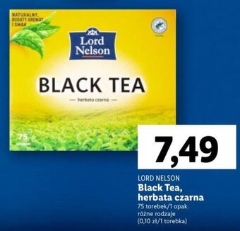 Lidl LORD NELSON Black Tea, herbata czarna 75 tor. oferta