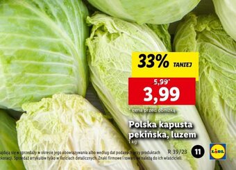 Lidl Polska kapusta pekińska, luzem 1 kg oferta