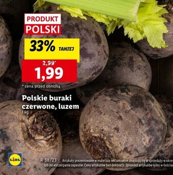 Lidl Polskie buraki czerwone, luzem 1 kg oferta
