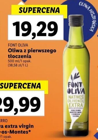 Lidl FONT OLIVA Oliwa z pierwszego tłoczenia 500 ml oferta