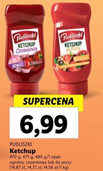 Lidl PUDLISZKI Ketchup 470-480g oferta