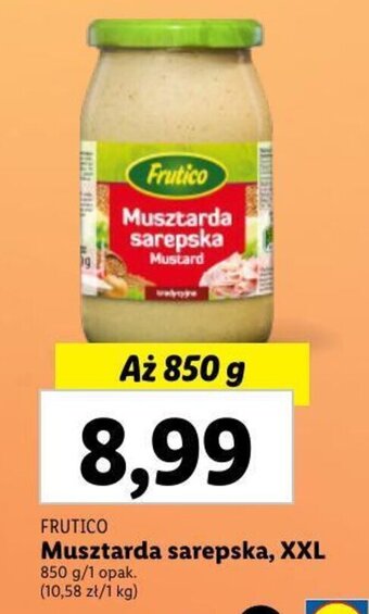 Lidl FRUTICO Musztarda sarepska 850g oferta