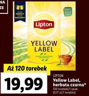 LIPTON Yellow Label herbata czarna 120 torebek