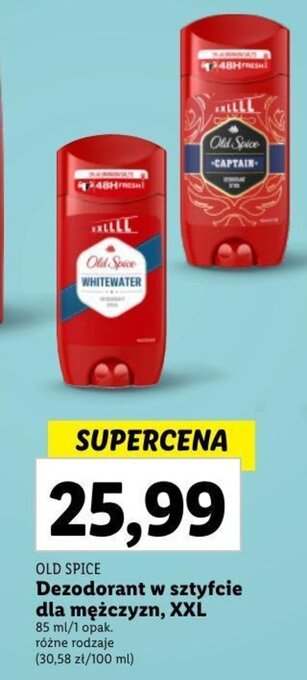 Lidl OLD SPICE Dezodorant w sztyfcie dla mężczyzn 85ml oferta