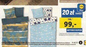 Lidl Pościel dwustronna z bawełny satynowej 220x200cm + 2x70x80cm oferta
