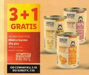 Lidl ORLANDO PURE TASTE Mokra karma dla psa 400g oferta