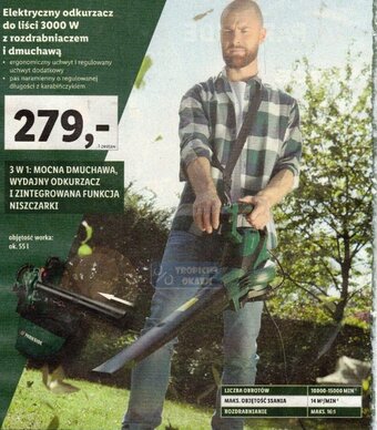 Lidl PARKSIDE Elektryczny odkurzacz z rozdrabniaczem i dmuchawą oferta