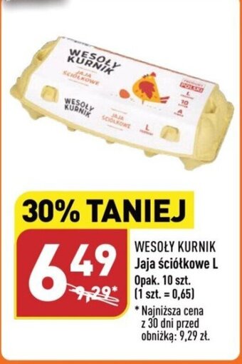 ALDI WESOŁY KURNIK Jaja ściółkowe L 10 szt. oferta