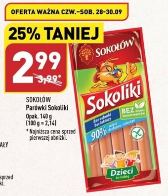 ALDI SOKOŁÓW Parówki Sokoliki 140 g oferta