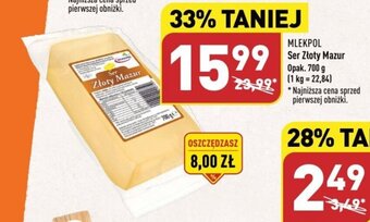ALDI MLEKPOL Ser Złoty Mazur 700g oferta