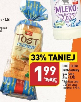 ALDI DOBRE PLONY Chleb tostowy 500g oferta