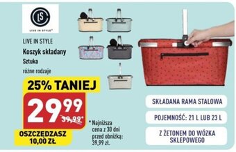ALDI LIVE IN STYLE Koszyk składany oferta