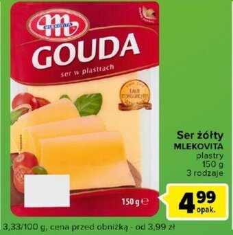 Carrefour Ser żółty MLEKOVITA 150 g oferta