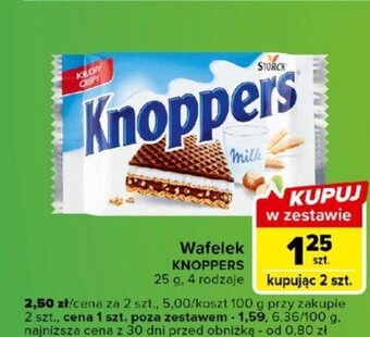 Carrefour Wafelek KNOPPERS 25 g oferta