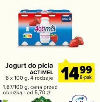 Carrefour Jogurt do picia ACTIMEL 8 x 100 g oferta