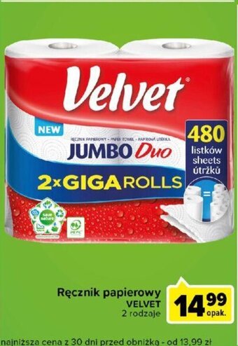 Carrefour Ręcznik papierowy VELVET oferta