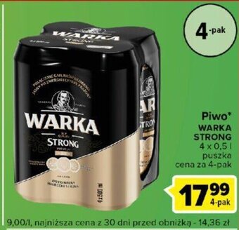 Carrefour Piwo WARKA STRONG 4 x 0,5 l oferta