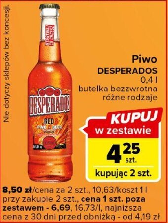 Carrefour Piwo DESPERADOS 0,4 l oferta