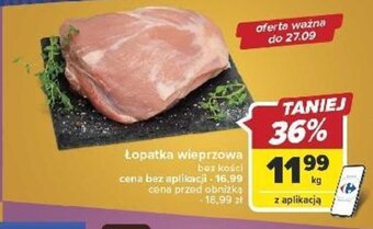 Carrefour Łopatka wieprzowa 1 kg oferta