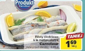 Carrefour Filety śledziowe à la matias ekstra Carrefour 100 g oferta