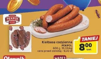 Carrefour Kiełbasa codzienna PEKPOL 600 g oferta