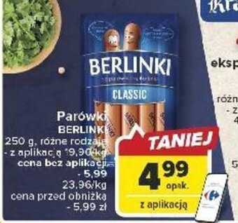 Carrefour Parówki BERLINKI 250 g oferta
