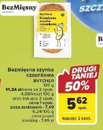 Carrefour Bezmięsna szynka czosnkowa BVTCHER 120 g oferta