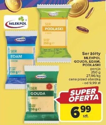 Carrefour Ser żółty MLEKPOL 250 g oferta