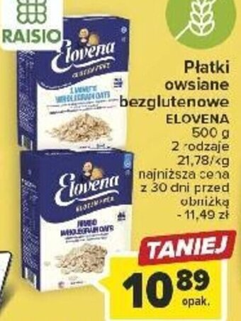 Carrefour Płatki owsiane bezglutenowe ELOVENA 500 g oferta
