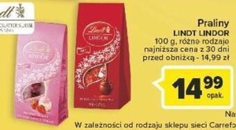 Carrefour Praliny LINDT LINDOR 100 g oferta