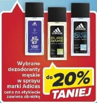Carrefour Wybrane dezodoranty w sprayu marki Adidas oferta