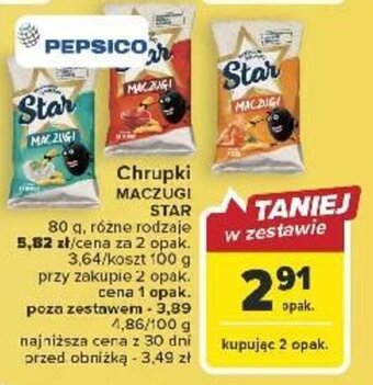 Carrefour Chrupki MACZUGI STAR 80 g oferta