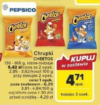 Carrefour Chrupki CHEETOS 130-165 g oferta