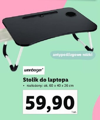Lidl Stolik do laptopa 60 x 40 x 26 cm oferta