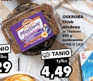Kaufland Chleb razowy miodowy ze śliwką krojony oferta