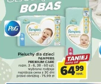 Carrefour P&G Pieluchy dla dzieci Pampers PREMIUM CARE 38-60szt. oferta